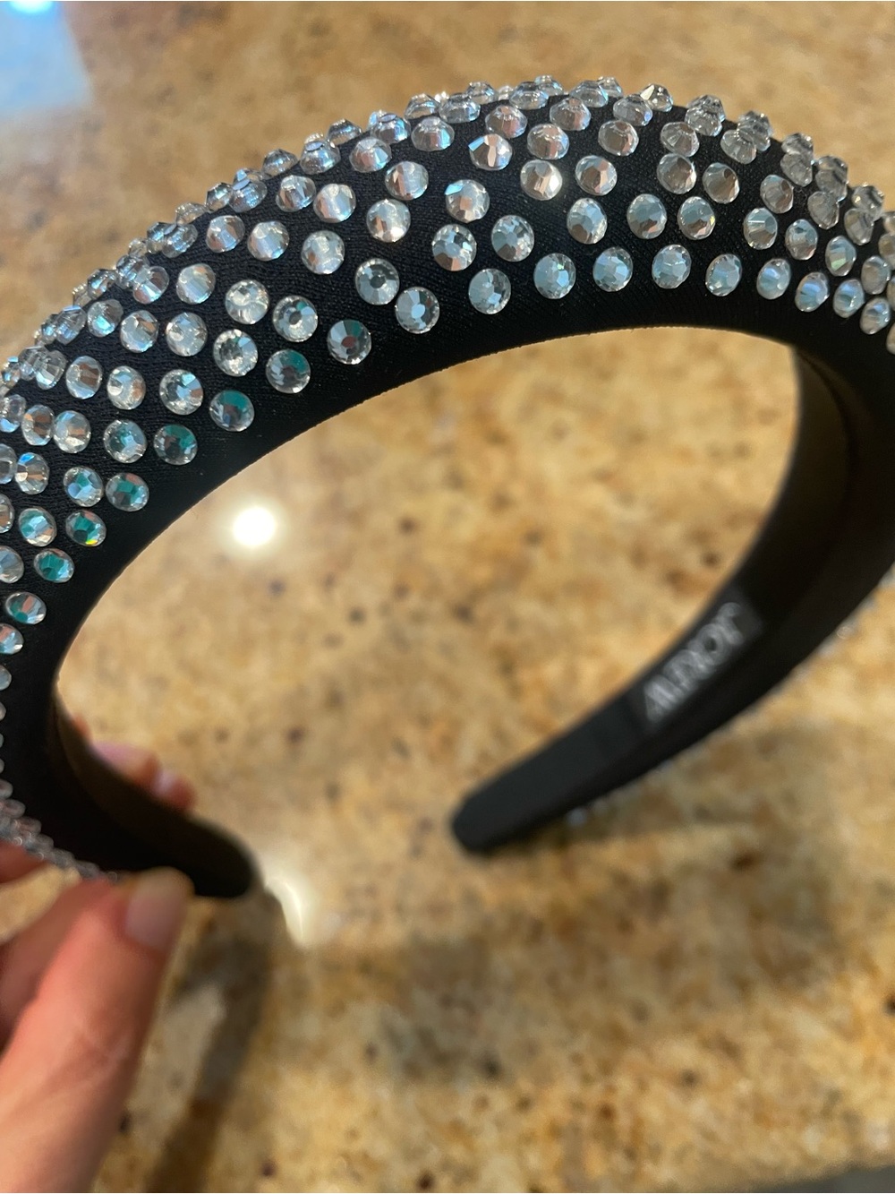 J Crew Black Crystal Embellished Headband -